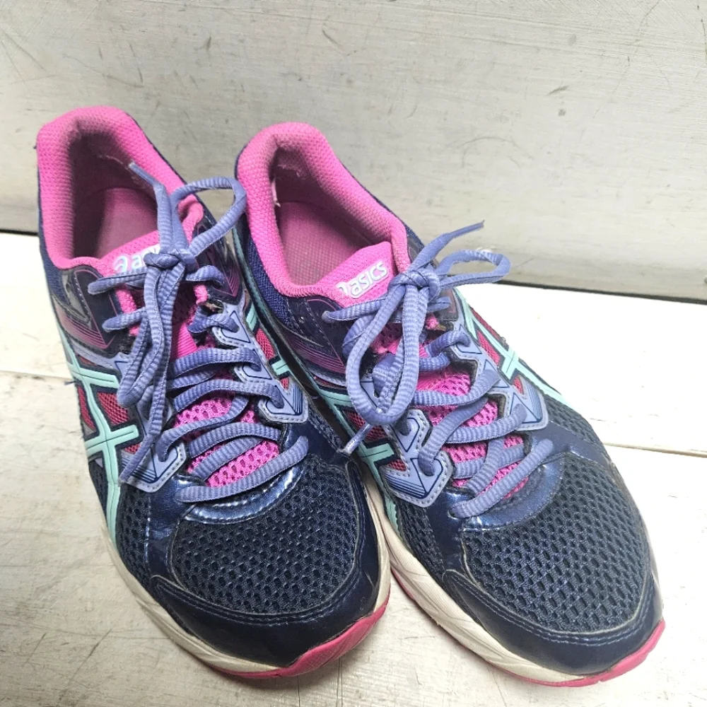 Asics T5F9N Gel Contend 3 running athletic shoes sneakers ~ womens 6.5 blue/pink